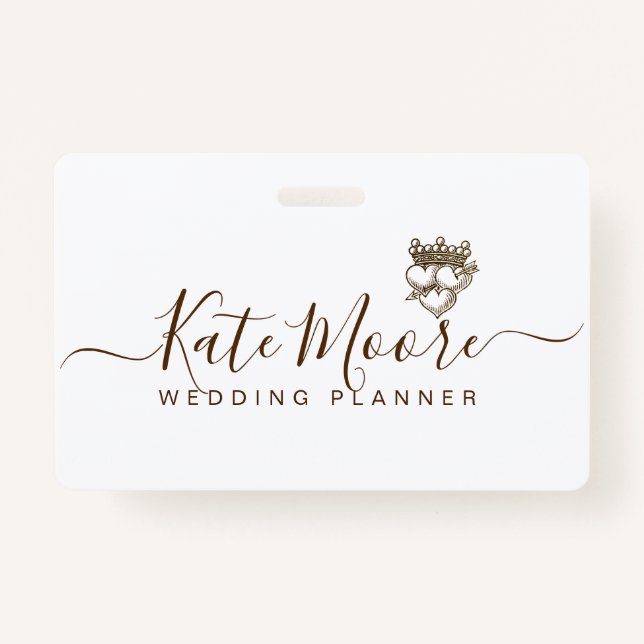 Scripting WeddingEvent Planner Triple Hearts Crown Ausweis (Vorderseite)