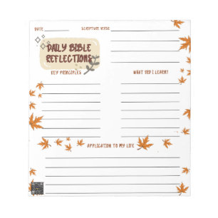 Scripture Daily Reflection Notepad White Notizblock
