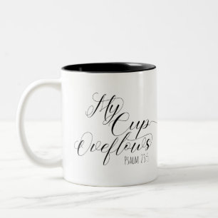 Scripture Mug Psaume 23:5 "My Cup Overflows"
