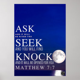 Scripture Poster Frage Seek Knock