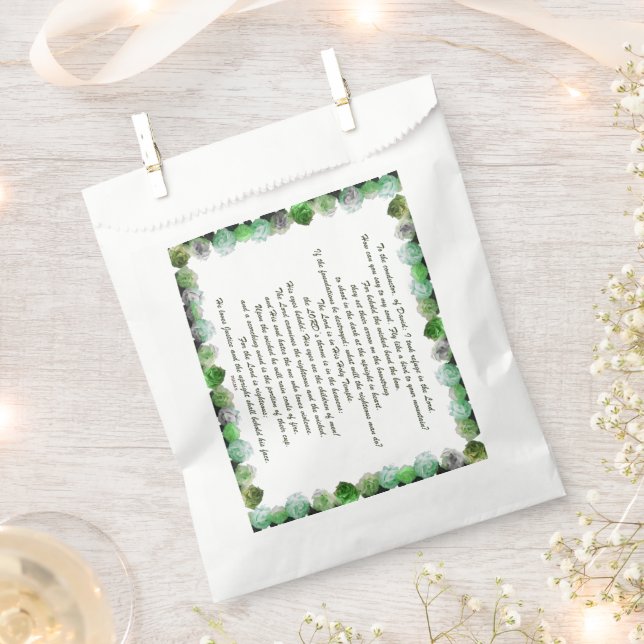 Scripture, Psalm 11, Bible Verse, Geschenktütchen (Ausgeschnitten)