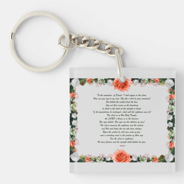 Scripture, Psalm 11, Botanic Schlüsselanhänger (Vorderseite)