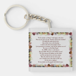 Scripture, Psalm 11, Flowerful Schlüsselanhänger