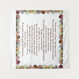 Scripture, Psalm 11, Flowerful Wandteppich