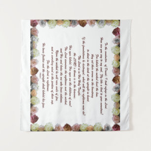 Scripture, Psalm 11, Flowerful Wandteppich