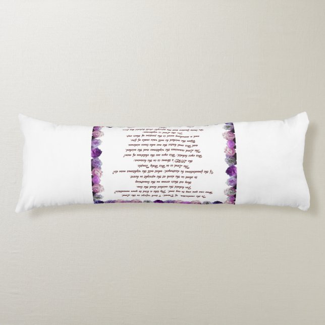 Scripture, Psalm 11, Purple Roses Seitenschläferkissen (Vorderseite)