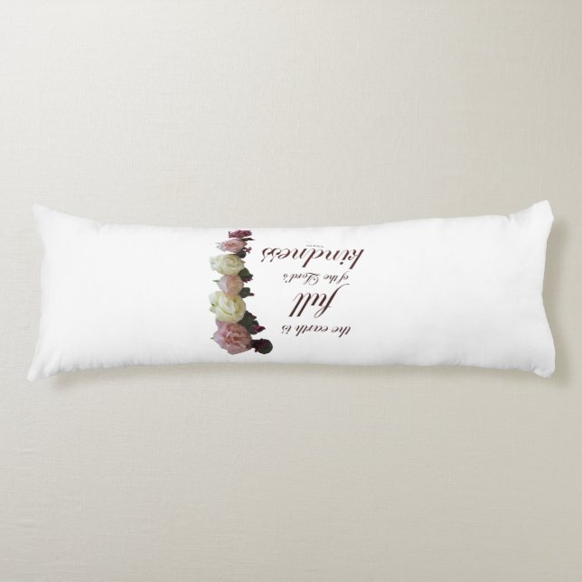 Scripture, Psalm 33, White and Pink Roses Seitenschläferkissen (Vorderseite)