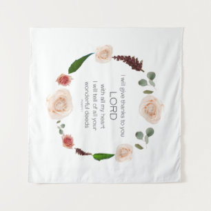 Scripture, Psalm 9, All Your Wonderful Deeds LORD Wandteppich