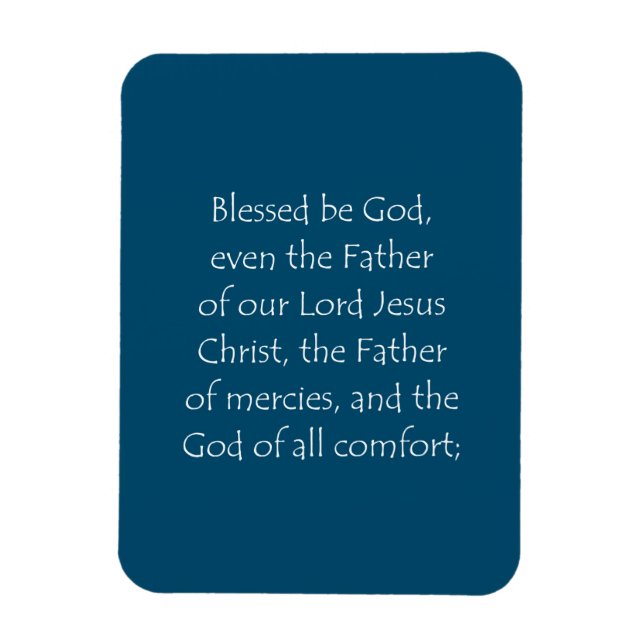 Scripture Quote 2 Corinthians 1 3 Magnet (Vertikal)