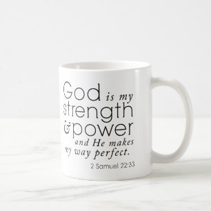 Scripture-Tasse, "Gott ist meine Stärke" 2 Kaffeetasse