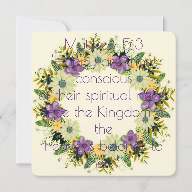 Scripture Verse Spiritual Matthew Königreich (Vorderseite)