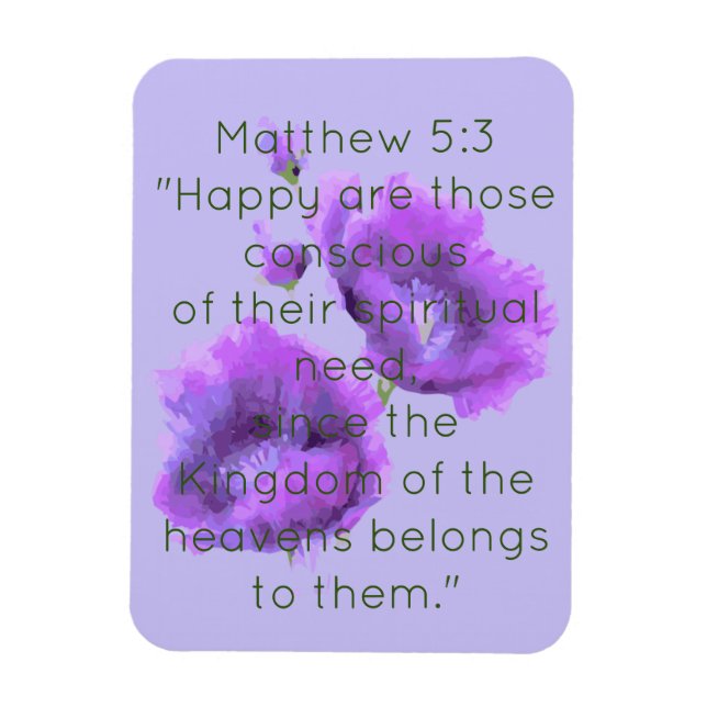 Scripture Verse Spirituelle Message Kingdom Magnet (Vertikal)