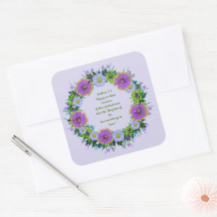 Scripture Verse Spirituelle Message Kingdom Sticke Quadratischer Aufkleber