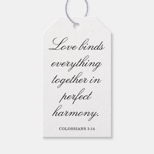 Scripture Wedding Centerpiece, Bridal Shower Decor Geschenkanhänger (Vorderseite)