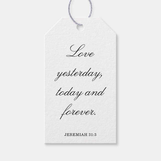 Scripture Wedding Centerpiece, Bridal Shower Decor Geschenkanhänger (Vorderseite)