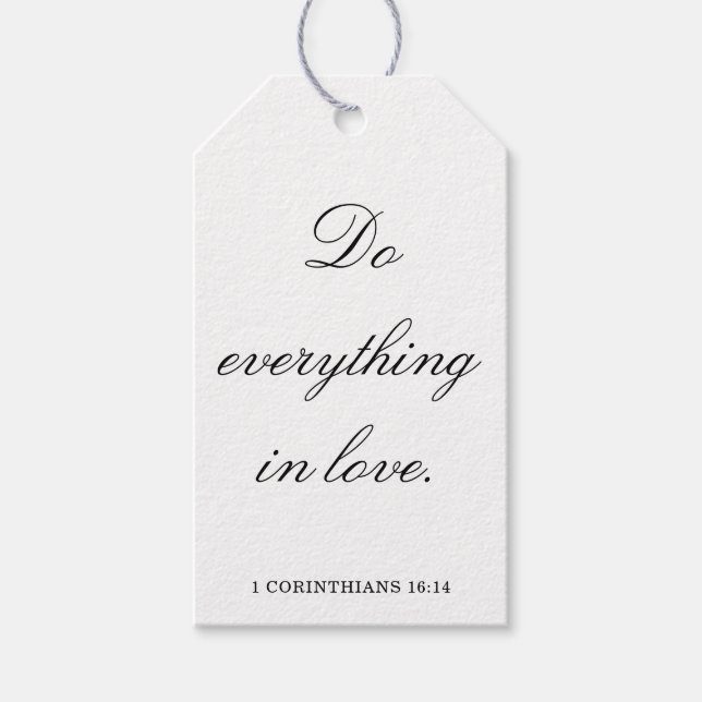 Scripture Wedding Centerpiece, Bridal Shower Decor Geschenkanhänger (Vorderseite)