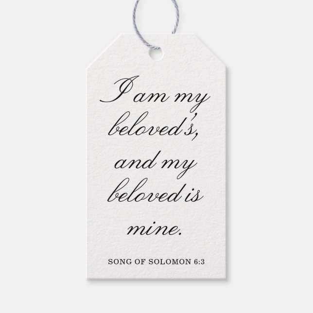 Scripture Wedding Centerpiece, Bridal Shower Decor Geschenkanhänger (Vorderseite)