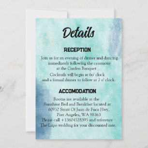 Scripture Wedding Details Card ich gefunden grün