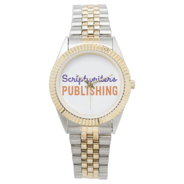 Scriptwriter Publishing Orange/Lila Watch Armbanduhr (Vorderseite)