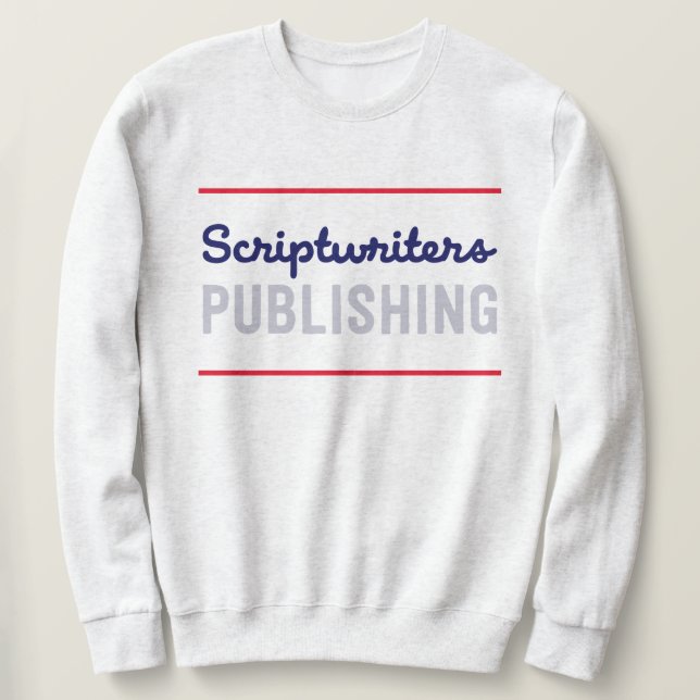Scriptwriter Red Stripe Navy/Gray Sweatshirt (Design vorne)