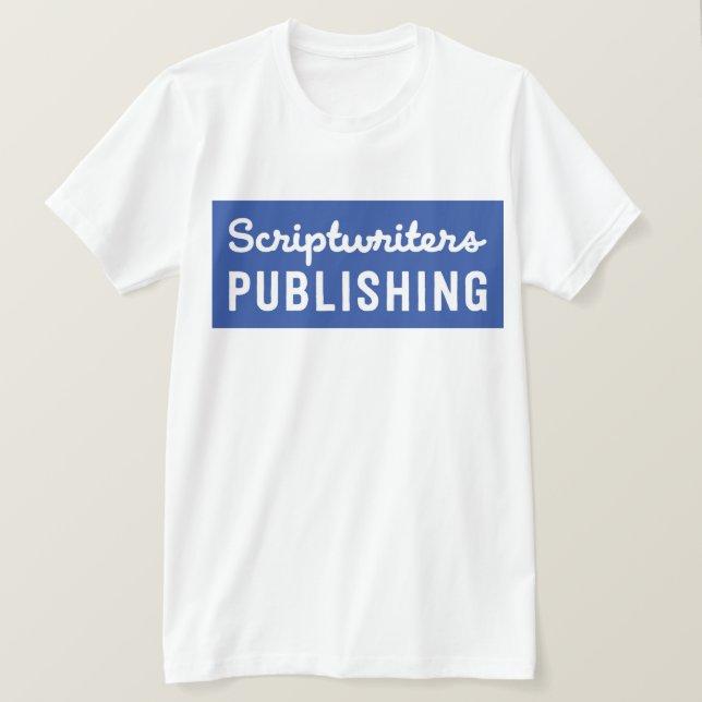 Scriptwriters-Körper-Königsblau T-Shirt (Design vorne)