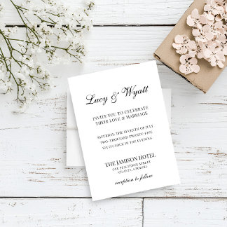 Scripty Black & White Faire-part de mariage modern