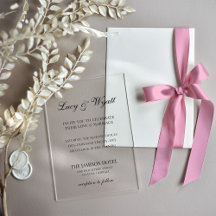 Scripty Black & White Modern Wedding Einladung