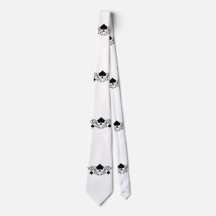 Scroll Black Spades Thunder_Cove im Tattoo-Stil Krawatte