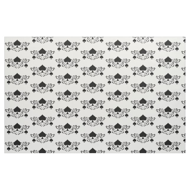 Scroll Black Spades Thunder_Cove im Tattoo-Stil Stoff (Fat Quarter (45,7 x 55,9 cm))