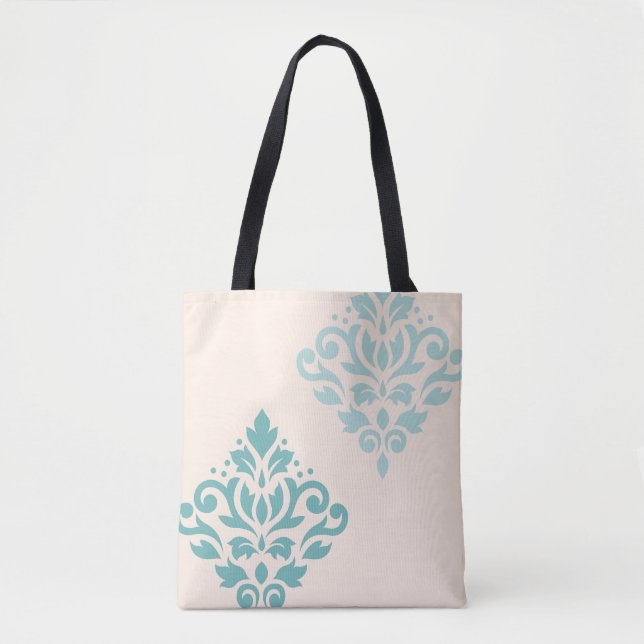 Scroll Damask Art I Tees on Cream Tasche (Vorderseite)