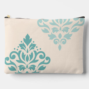 Scroll Damask Art I Tees on Cream Zubehörtasche