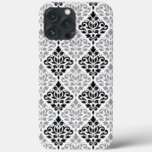 Scroll Damask Big Pattern Schwarz Weiß Case-Mate iPhone Hülle