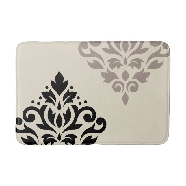 Scroll Damask Kunst, Dichtung und Musik Badematte (Vorderseite)