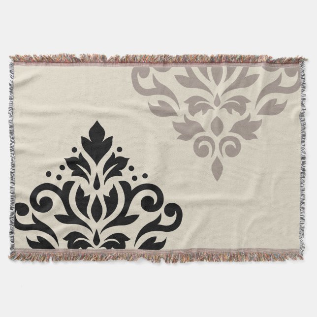 Scroll Damask Kunst, Dichtung und Musik Decke (Vorderseite)