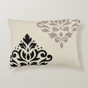 Scroll Damask Kunst, Dichtung und Musik Dekokissen