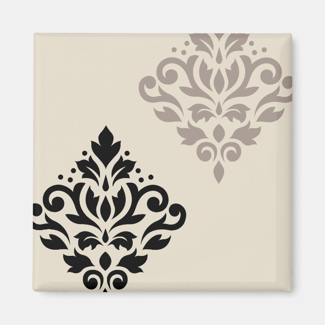 Scroll Damask Kunst, Dichtung und Musik Magnet (Vorne)
