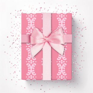 Scroll Dot in Rosa Geschenkpapier