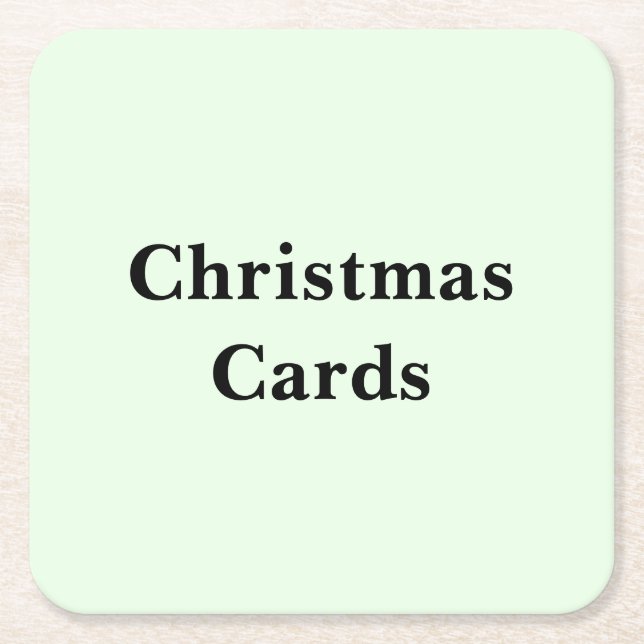 Scroll Down To See These Photo Christmas Cards Rechteckiger Pappuntersetzer (Vorderseite)