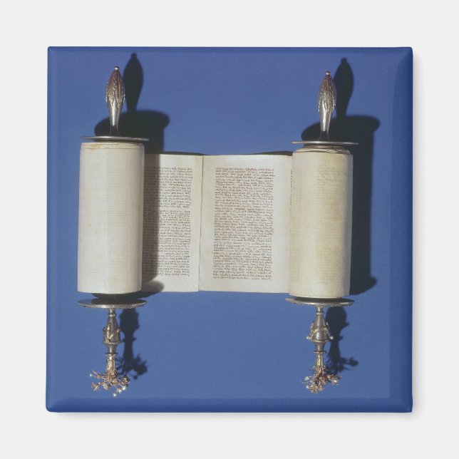 Scroll Miniatur Torah, 1765 Magnet (Vorne)