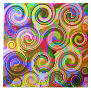 Scroll Pastell geometrisch abstrakt Fliese