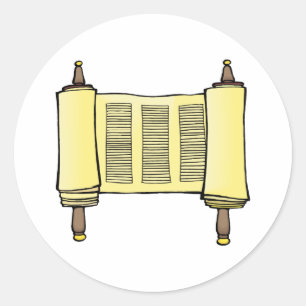 Scroll Runder Aufkleber