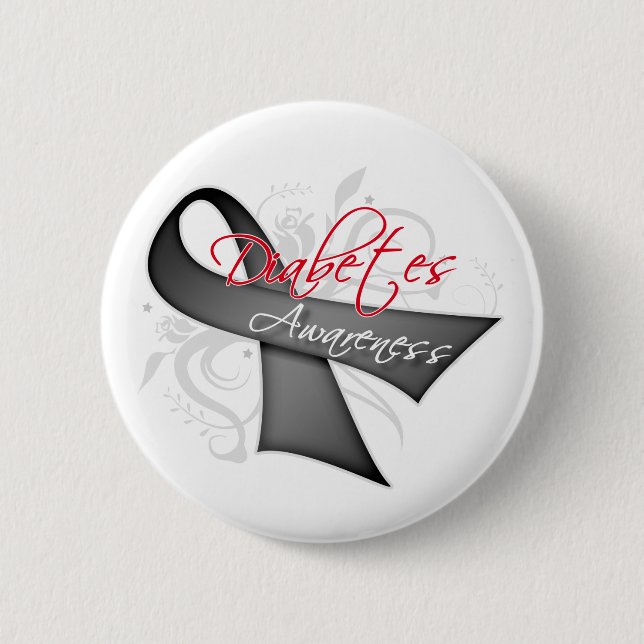 Scroll-Schleife - Diabetes-Bewusstsein Button (Vorderseite)