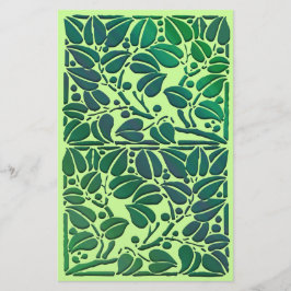 Scrolling-Blätter - Scrapbook Paper Briefpapier