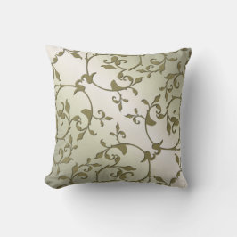Scrolling Olive Blätter Kissen