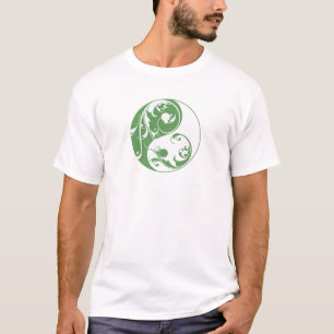 Scrolling Yin & Yang (grün) T-Shirt