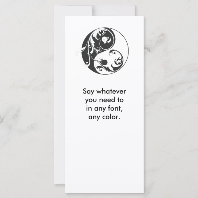 Scrolling Yin Yang Symbol (schwarz) (Vorderseite)