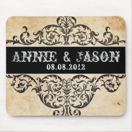 Scrolls rustikale Western Salon Hochzeit Mousepad