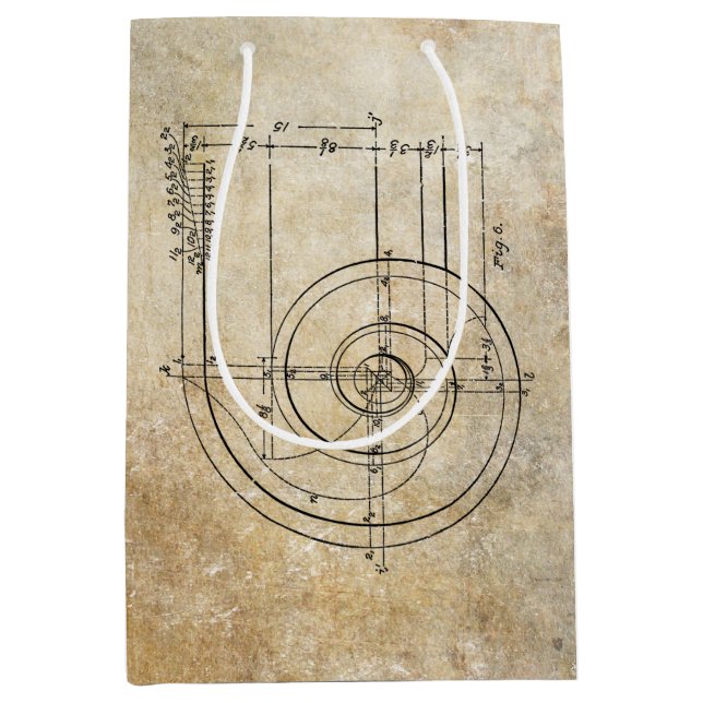 Scrollspalte Architektur Mittlere Geschenktüte (Vorderseite)