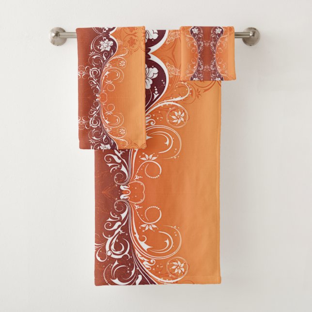 Scrollwork für klassische Stile Badhandtuch Set (Insitu)