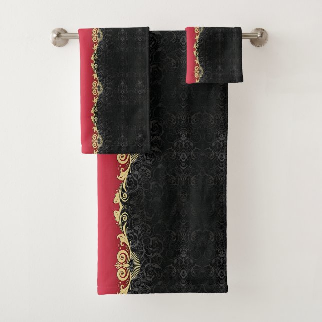 Scrollwork für klassische Stile Badhandtuch Set (Insitu)